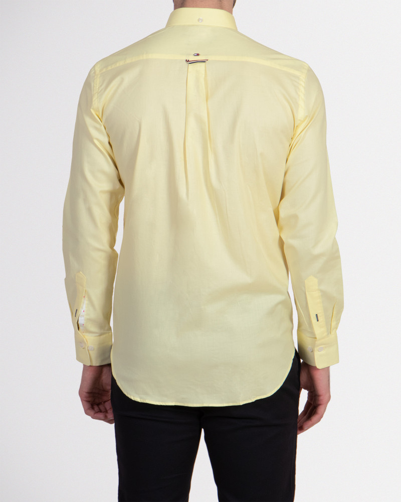 خرید پیراهن آستین بلند ساده مردانه زرد 18321164