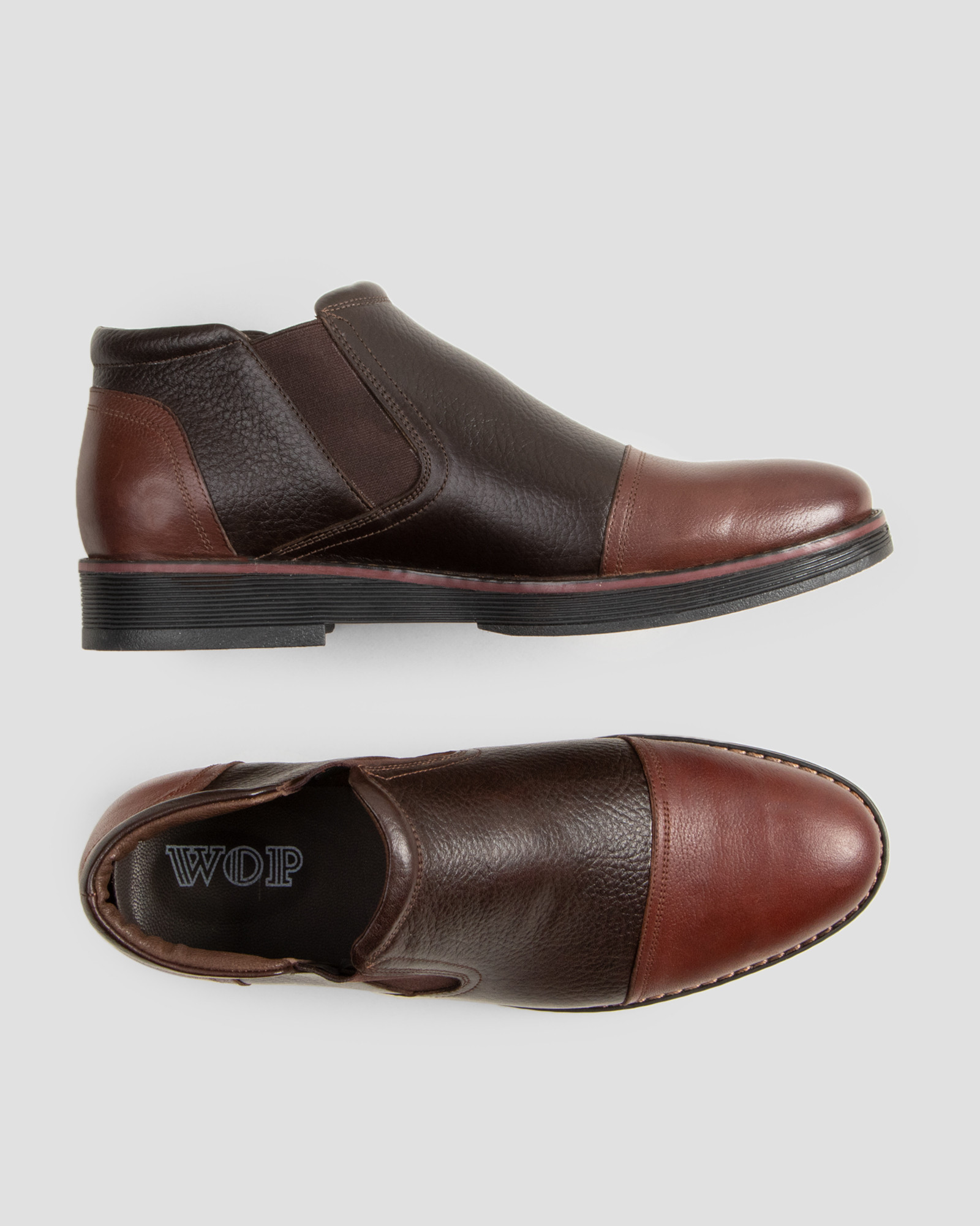 کفش نیم بوت قهوه ای روشن مردانه 19359104