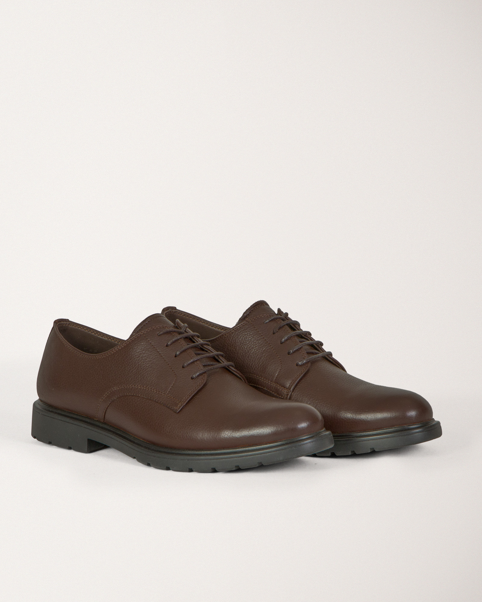 خرید اینترنتی کفش رسمی مردانه چرم طبیعی بندی قهوه ای 19443150