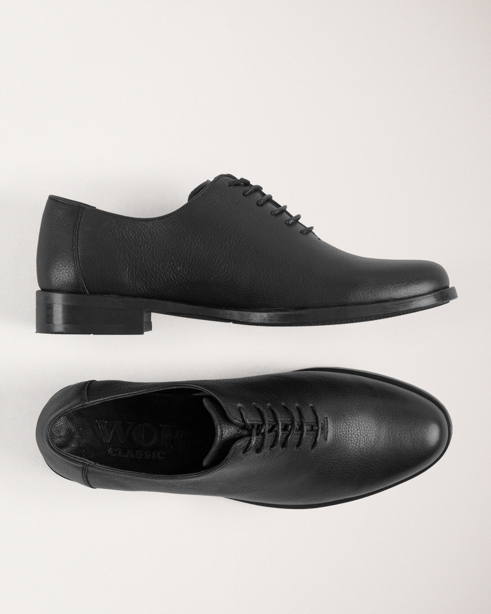 خرید کفش رسمی مردانه چرم طبیعی بندی مشکی 19443155