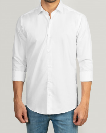 پیراهن مردانه آستین بلند سفید 20421228