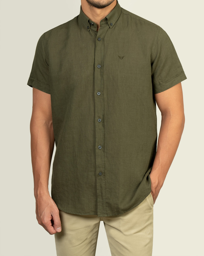 پیراهن مردانه آستین بلند  سبز 2122237