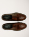کفش رسمی بنددار با چرم طبیعی قهوه ای 21143171