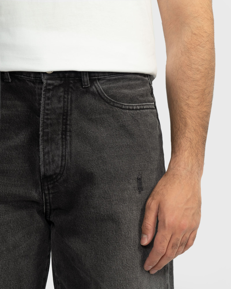 شلوار جین Wide leg مردانه ذغالی 23112182