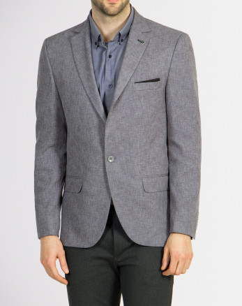 خرید اینترنتی کت تک مردانه خاکستری 18446141