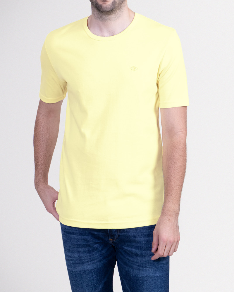 خرید اینترنتی تیشرت آستین کوتاه مردانه ساده لیمویی روشن 20195102