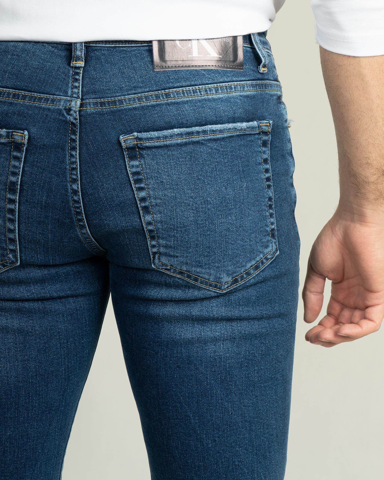 خرید اینترنتی شلوار جین آبی اسلیم مردانه 20311133