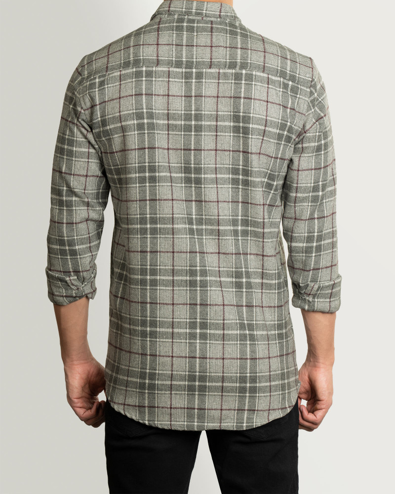 خرید اینترنتی  پیراهن مردانه آستین بلند خاکستری 20452194