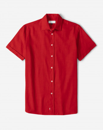 پیراهن آستین کوتاه قرمز 22122261