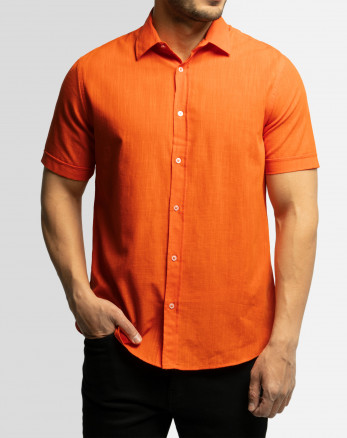 پیراهن آستین کوتاه نارنجی 22122261