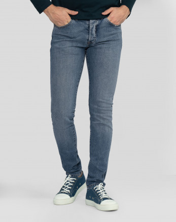 خرید و قیمت شلوار جین ساده اسلیم مردانه شیک آبی 22311299