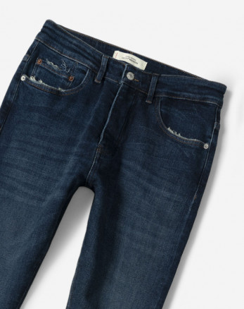 خرید و قیمت شلوار جین ساده اسلیم مردانه آبی تیره 22311351