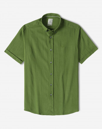 خرید پیراهن آستین کوتاه ساده سبز 23222278