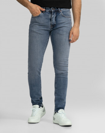 خرید و قیمت شلوار جین ساده اسلیم مردانه آبی 22411331